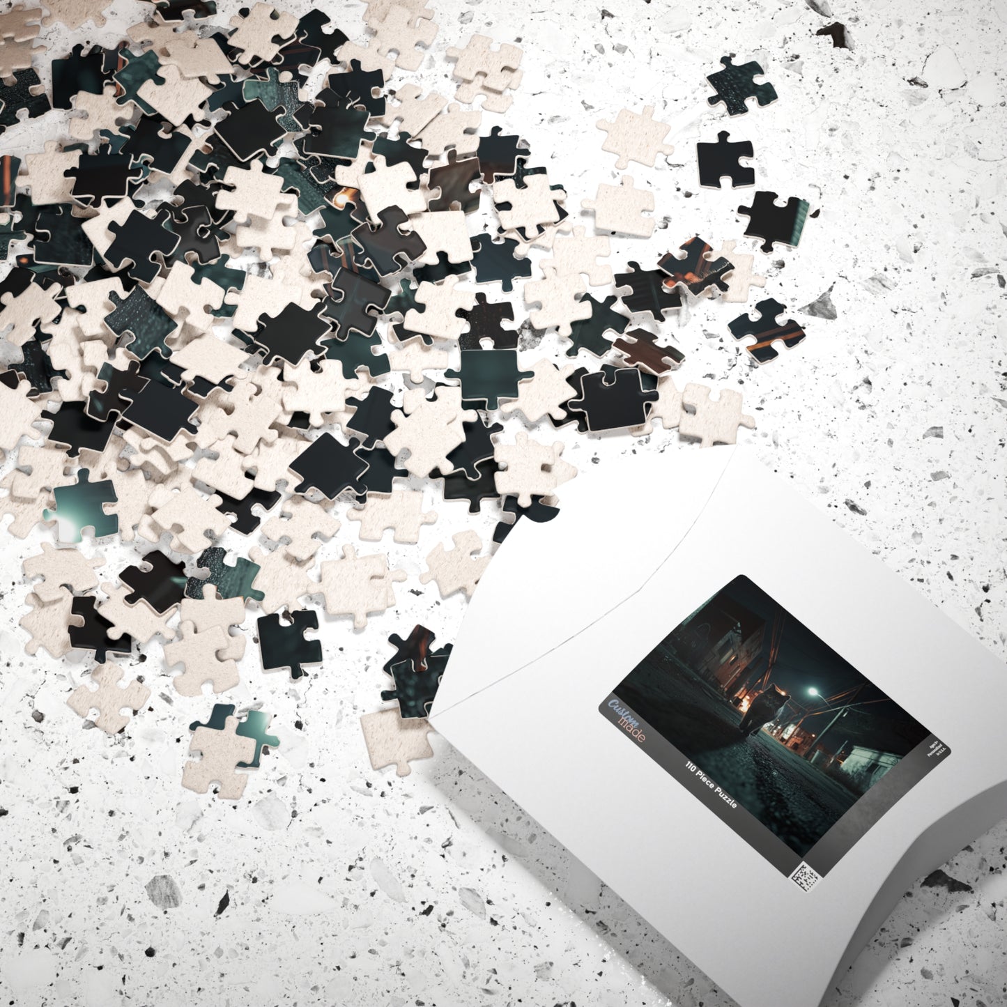 Midnight Prowler, Feline Alley Walk (Jigsaw Puzzle)