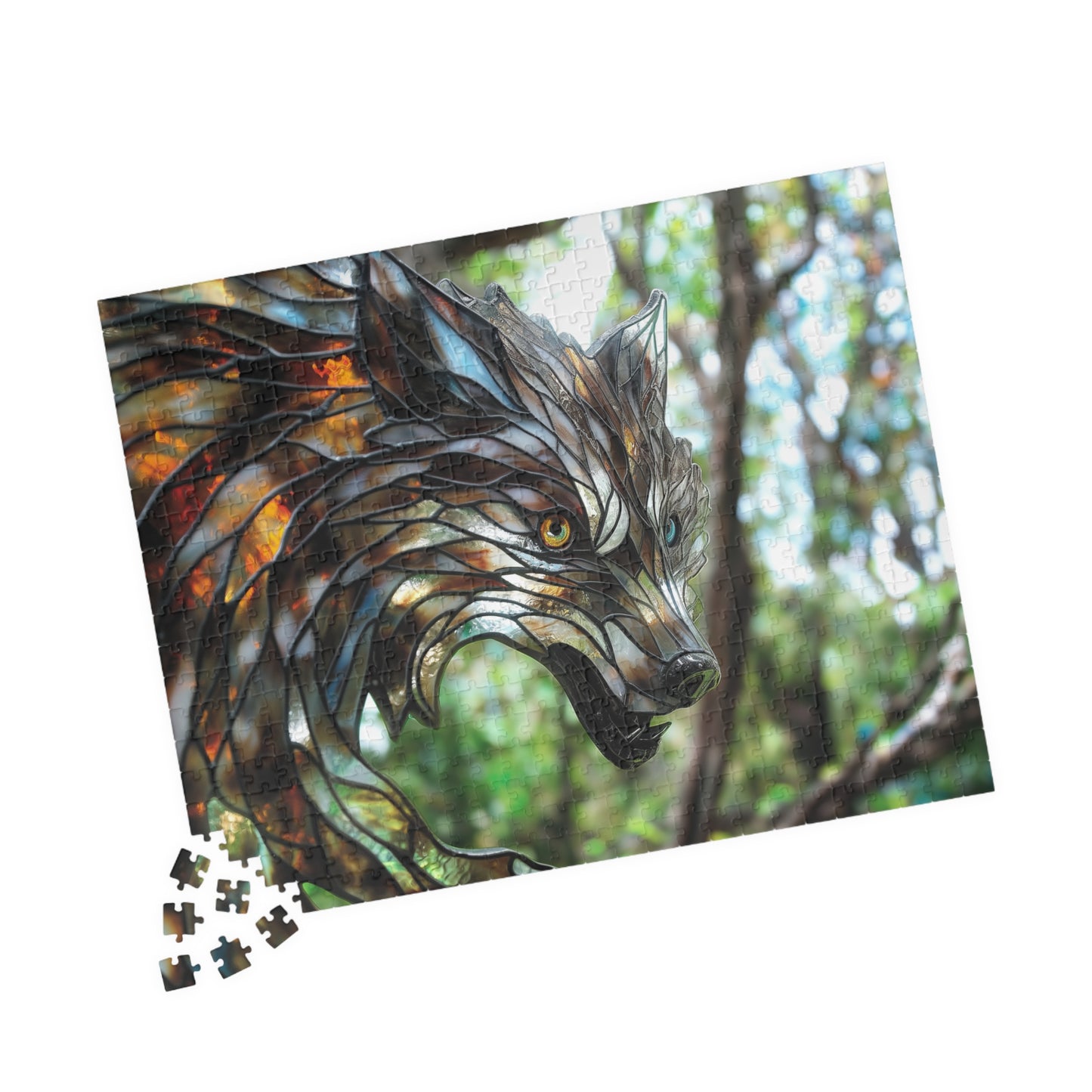Lupine Prism, Crystalline Wolf (Jigsaw Puzzle)