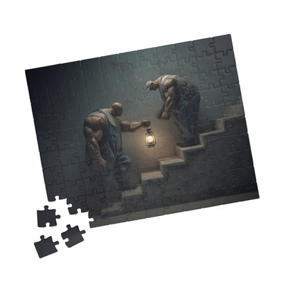 2 Men... 1 Light, The Delicate Burden (Jigsaw Puzzle)