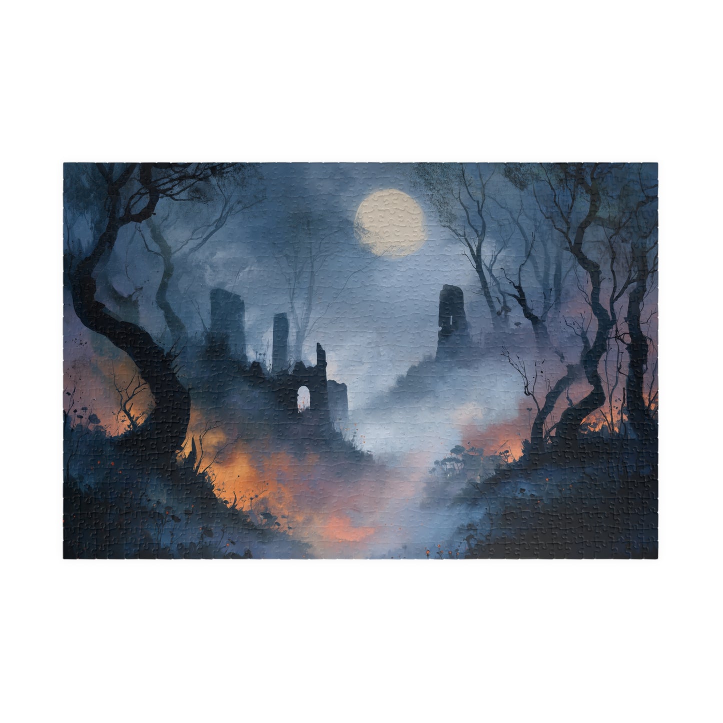 Twilight Among the Ruins, Whispers Beneath the Moon (Jigsaw Puzzle)