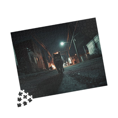 Midnight Prowler, Feline Alley Walk (Jigsaw Puzzle)