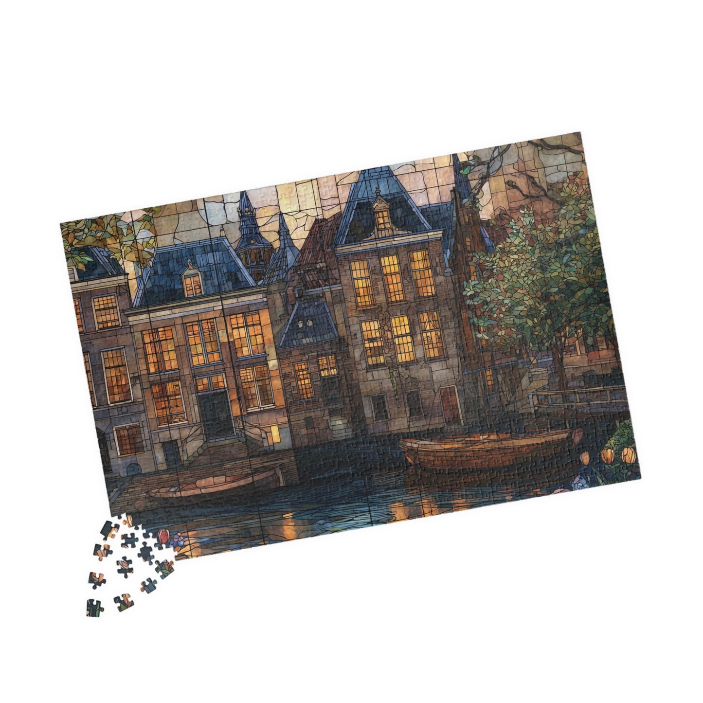 Canal at Dusk, Dutch Dreams (Jigsaw Puzzle)