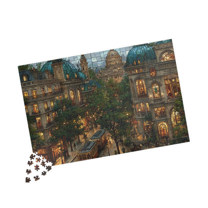 Reflections of a Golden Hour, French Landscape (Jigsaw Puzzle)