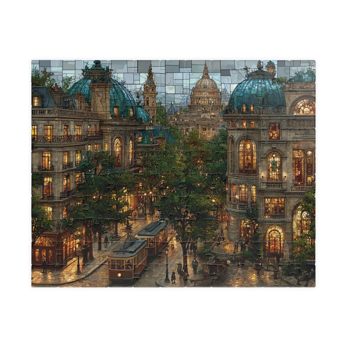 Reflections of a Golden Hour, French Landscape (Jigsaw Puzzle)