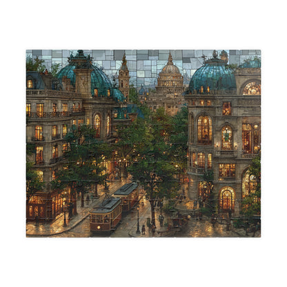 Reflections of a Golden Hour, French Landscape (Jigsaw Puzzle)
