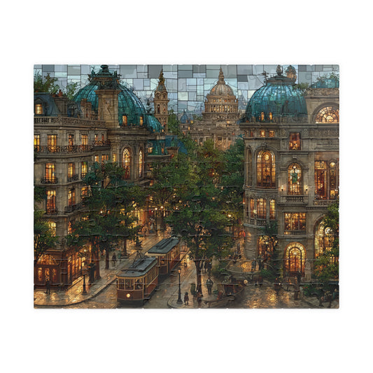Reflections of a Golden Hour, French Landscape (Jigsaw Puzzle)