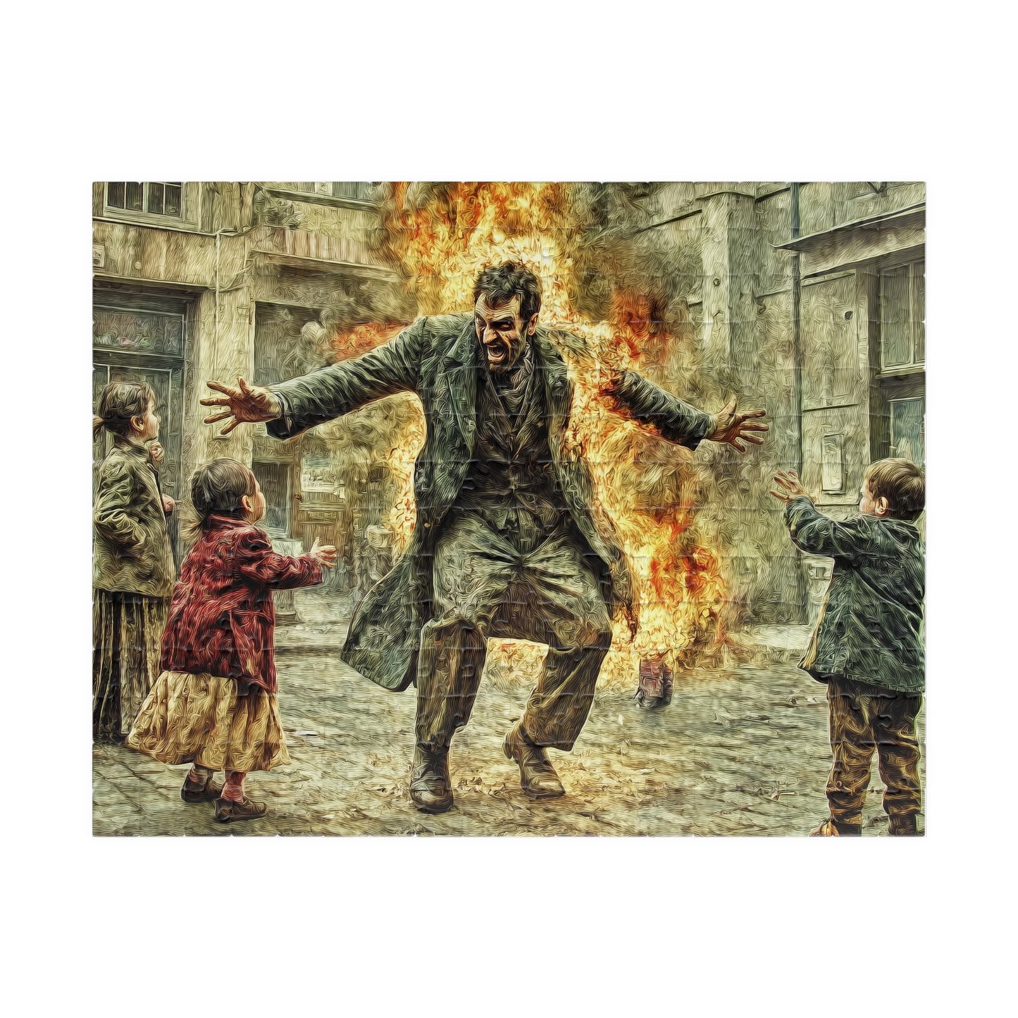 Spontaneous Combustion, A Street Show (Jigsaw Puzzle)