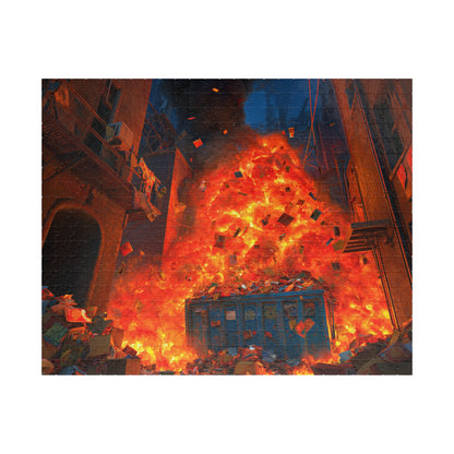 Getting Ready For Work, The Great Dumpster Fire (Jigsaw Puzzle)