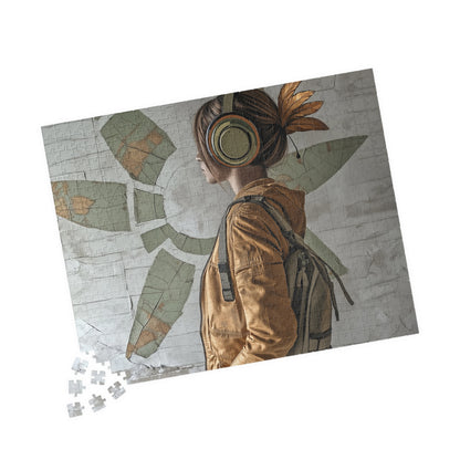 Urban Bloom,  A Modern Muse in Motion (Jigsaw Puzzle)