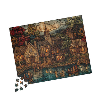 Evening in the New World, Colonial Landscape (Jigsaw Puzzle)