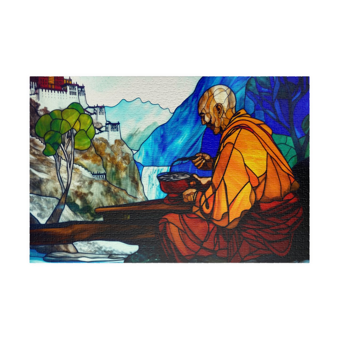 Meditative Offering, A Monk's Day (Jigsaw Puzzle)
