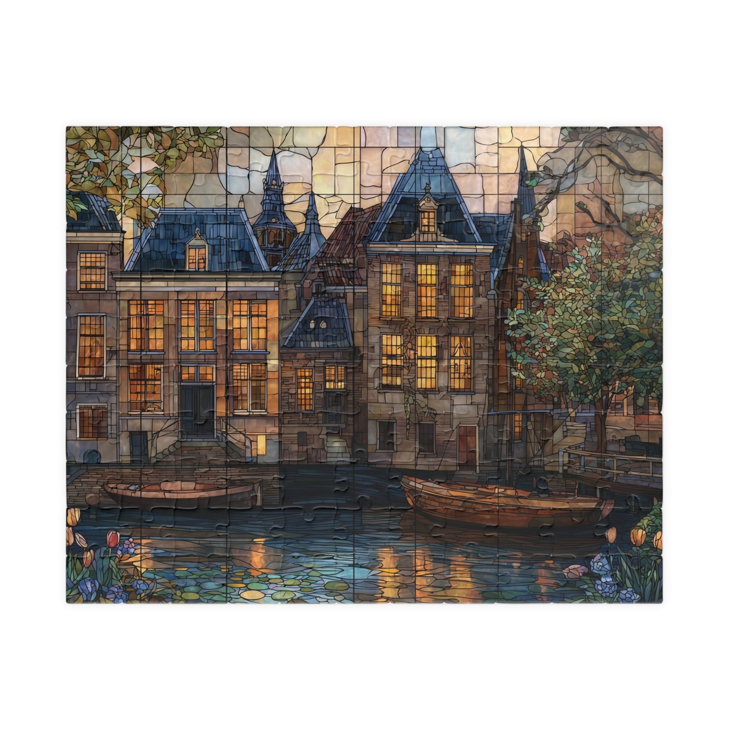 Canal at Dusk, Dutch Dreams (Jigsaw Puzzle)