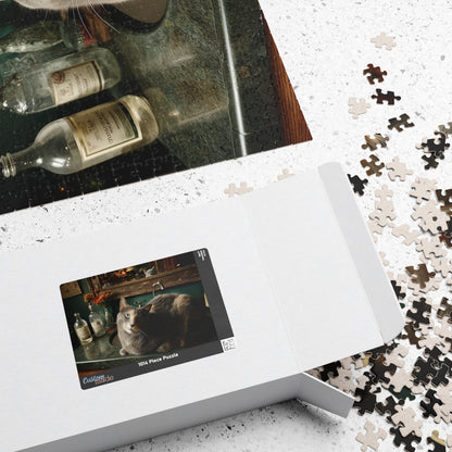 Reflections of a Feline King, The Sink's Resident Sovereign (Jigsaw Puzzle)