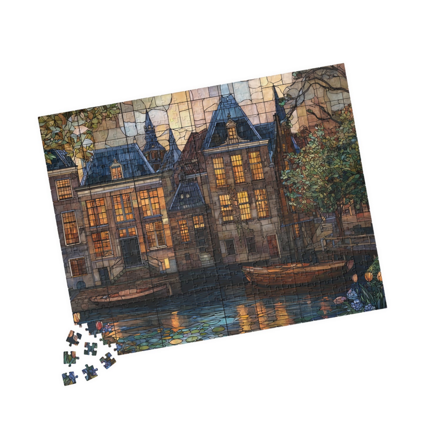 Canal at Dusk, Dutch Dreams (Jigsaw Puzzle)