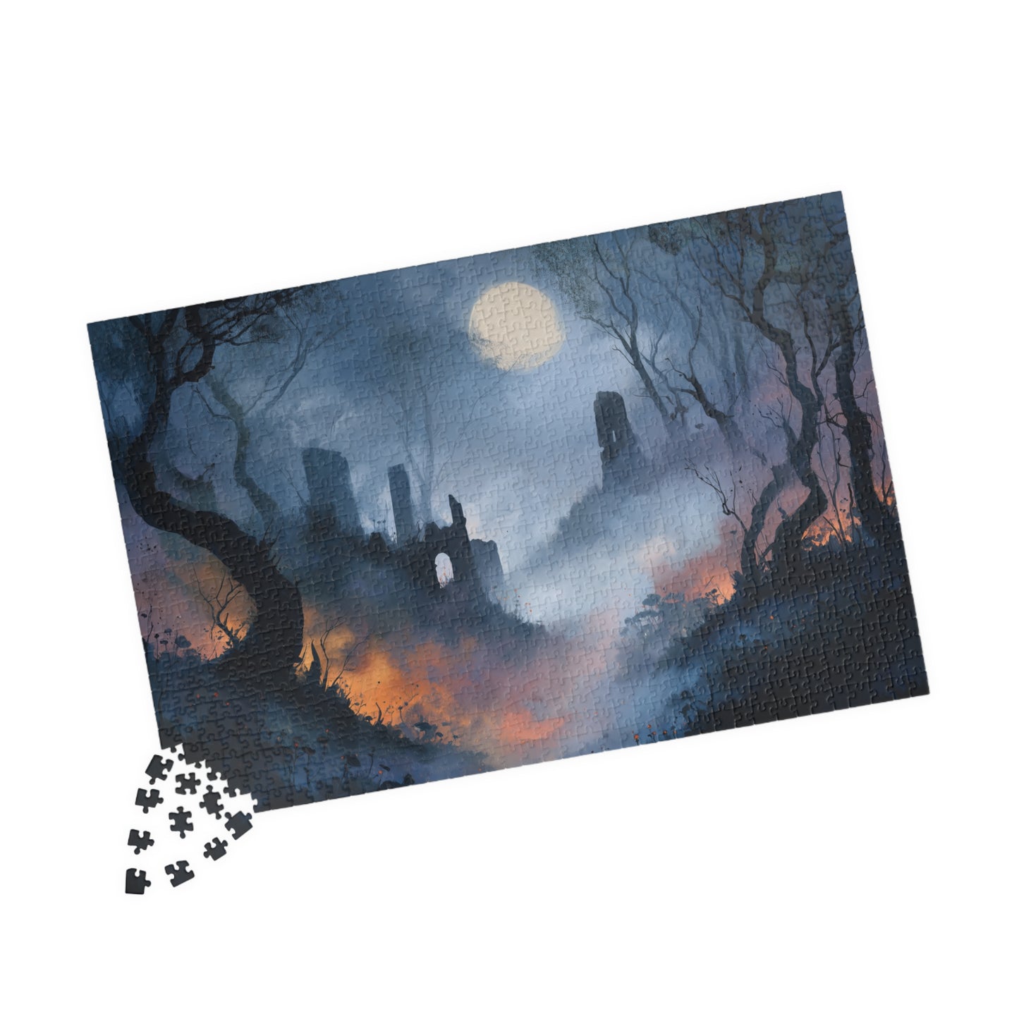 Twilight Among the Ruins, Whispers Beneath the Moon (Jigsaw Puzzle)