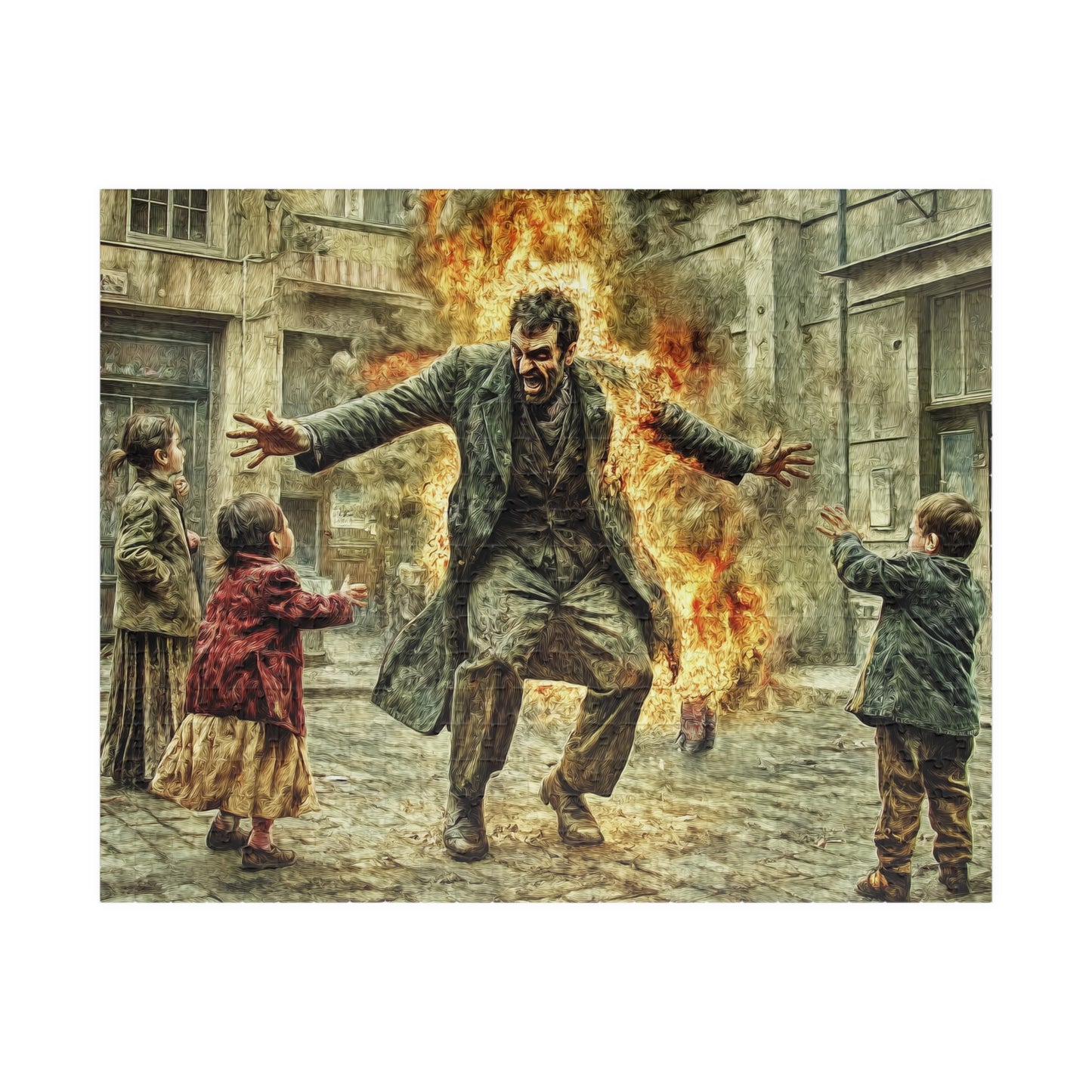 Spontaneous Combustion, A Street Show (Jigsaw Puzzle)