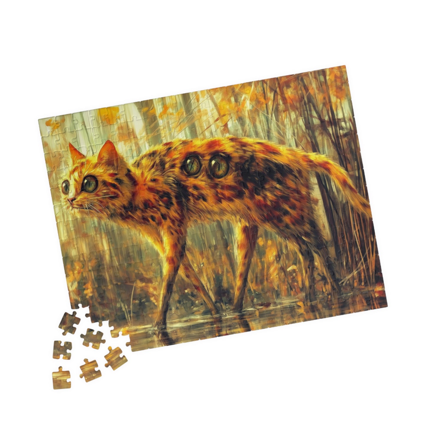 Engineered Curiosity, Cat Walking Through The Swamp (jigsaw puzzle)