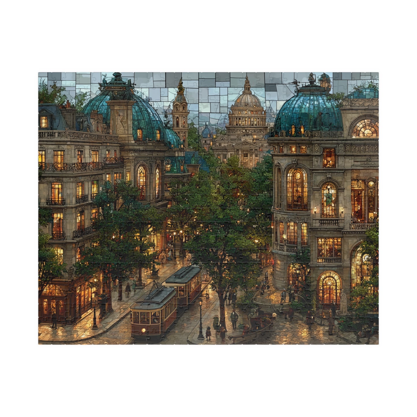 Reflections of a Golden Hour, French Landscape (Jigsaw Puzzle)