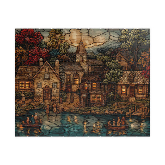 Evening in the New World, Colonial Landscape (Jigsaw Puzzle)