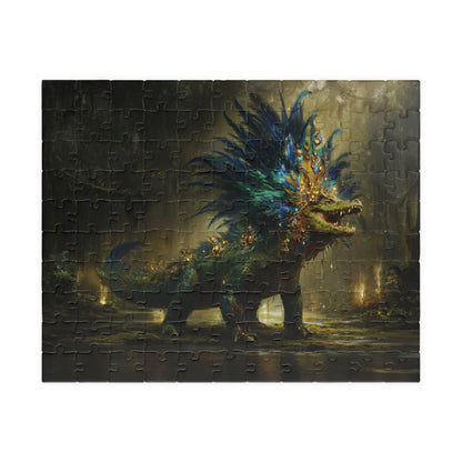 Feathered Lord of the Wetlands, The Peacock Alligator (Jigsaw Puzzle)
