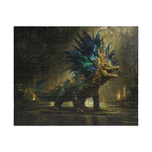 Feathered Lord of the Wetlands, The Peacock Alligator (Jigsaw Puzzle)