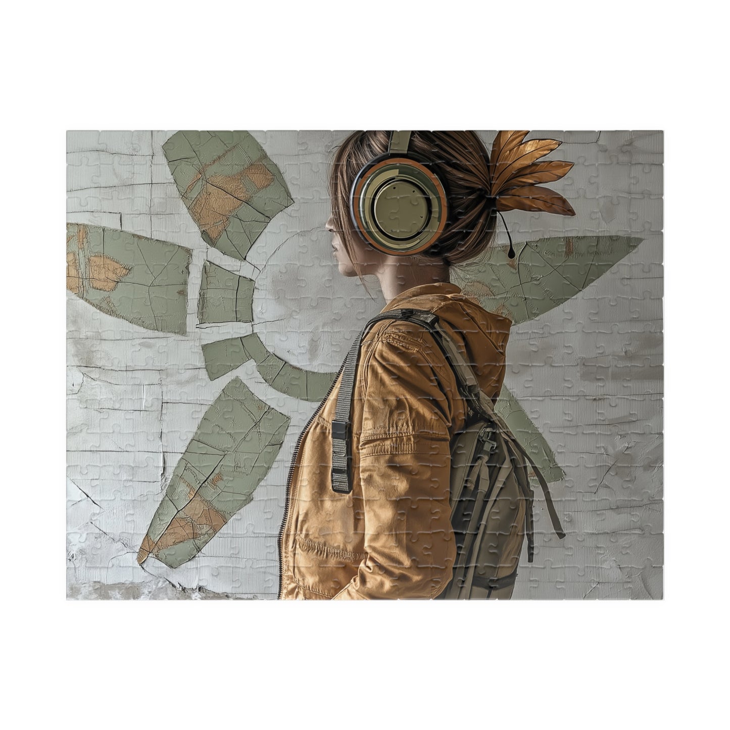 Urban Bloom,  A Modern Muse in Motion (Jigsaw Puzzle)