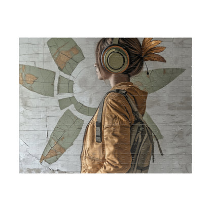 Urban Bloom,  A Modern Muse in Motion (Jigsaw Puzzle)