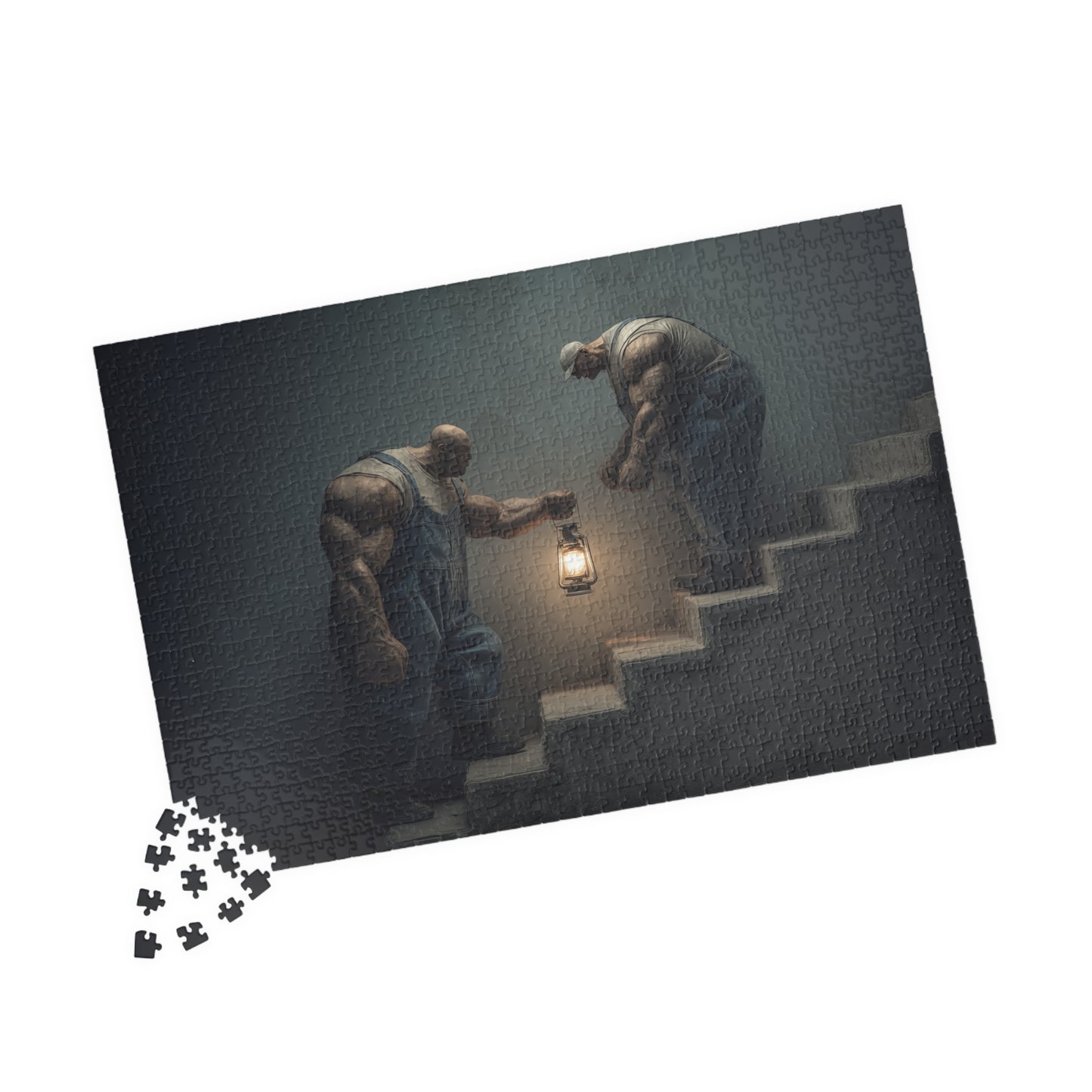 2 Men... 1 Light, The Delicate Burden (Jigsaw Puzzle)