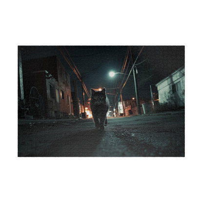 Midnight Prowler, Feline Alley Walk (Jigsaw Puzzle)