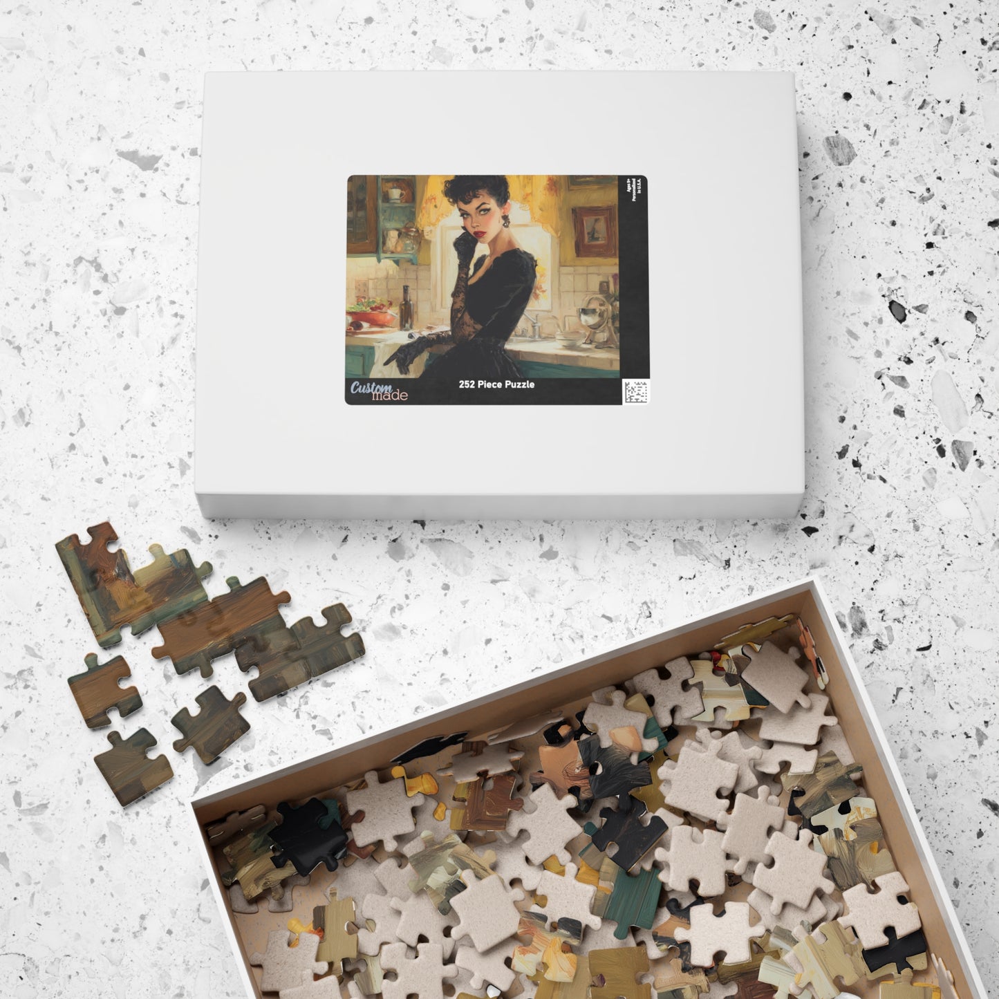 The Gothic Homemaker's Secret, Domestic Noir Elegance (Jigsaw Puzzle)