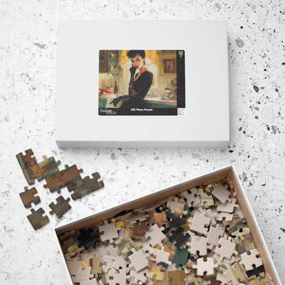 The Gothic Homemaker's Secret, Domestic Noir Elegance (Jigsaw Puzzle)