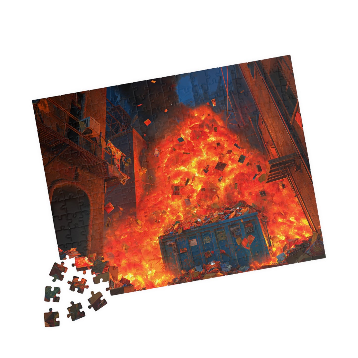 Getting Ready For Work, The Great Dumpster Fire (Jigsaw Puzzle)