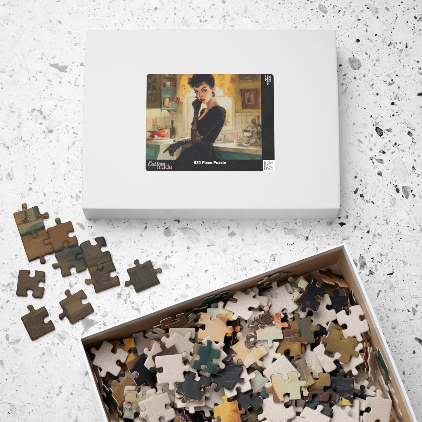 The Gothic Homemaker's Secret, Domestic Noir Elegance (Jigsaw Puzzle)