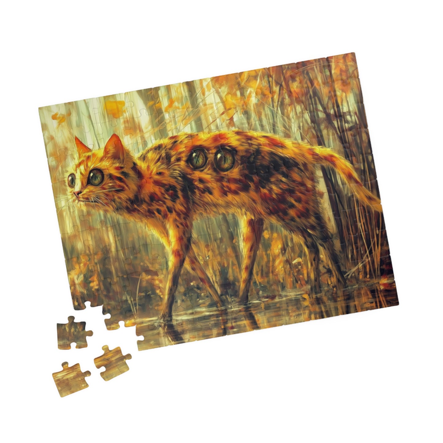 Engineered Curiosity, Cat Walking Through The Swamp (jigsaw puzzle)