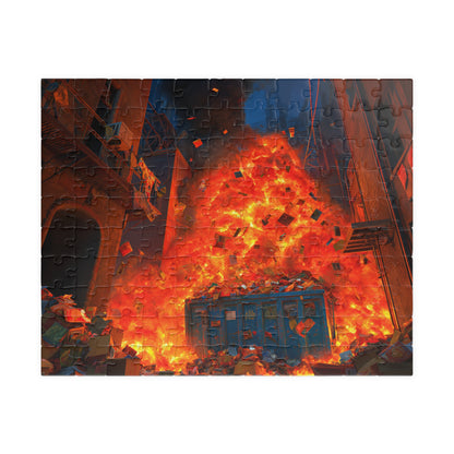 Getting Ready For Work, The Great Dumpster Fire (Jigsaw Puzzle)