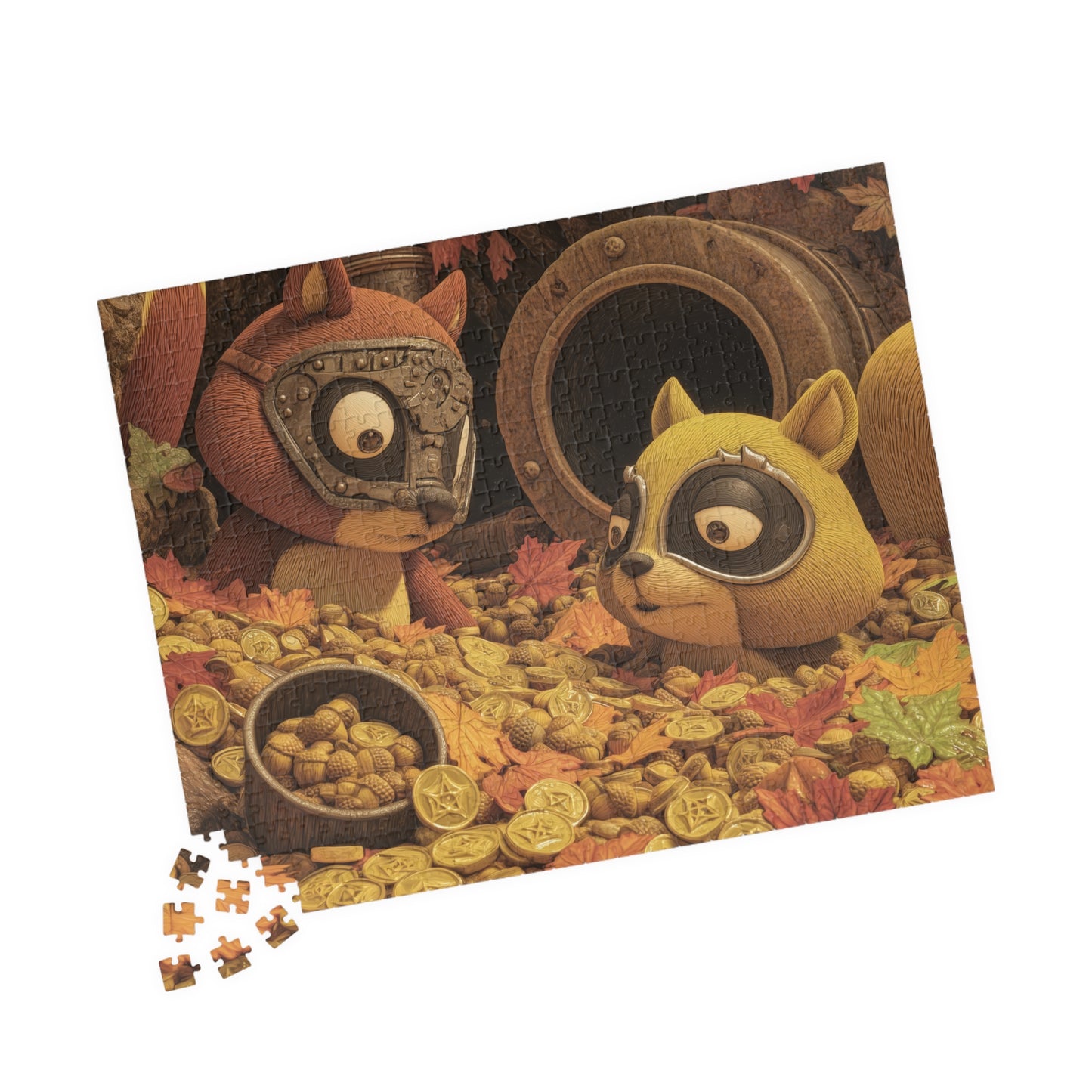 Scavenging For Winter, The Great Acorn Heist (Jigsaw Puzzle)