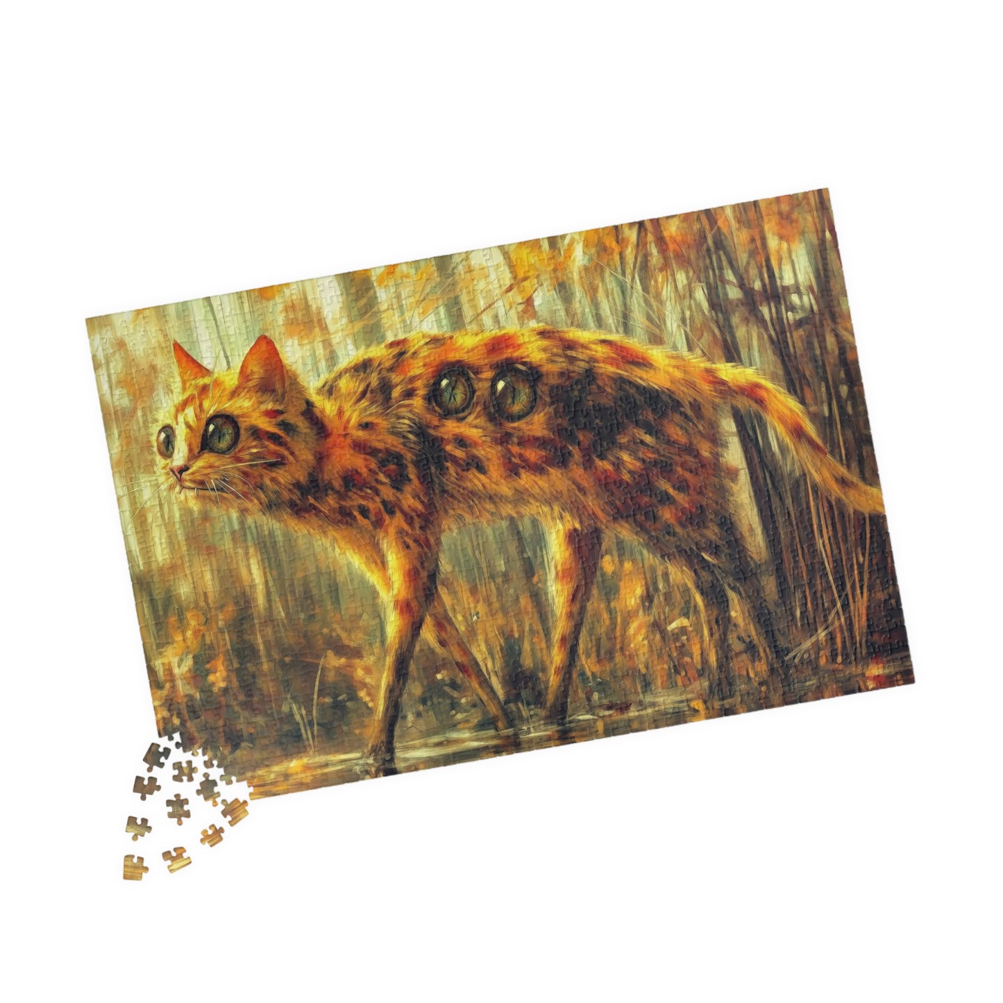 Engineered Curiosity, Cat Walking Through The Swamp (jigsaw puzzle)