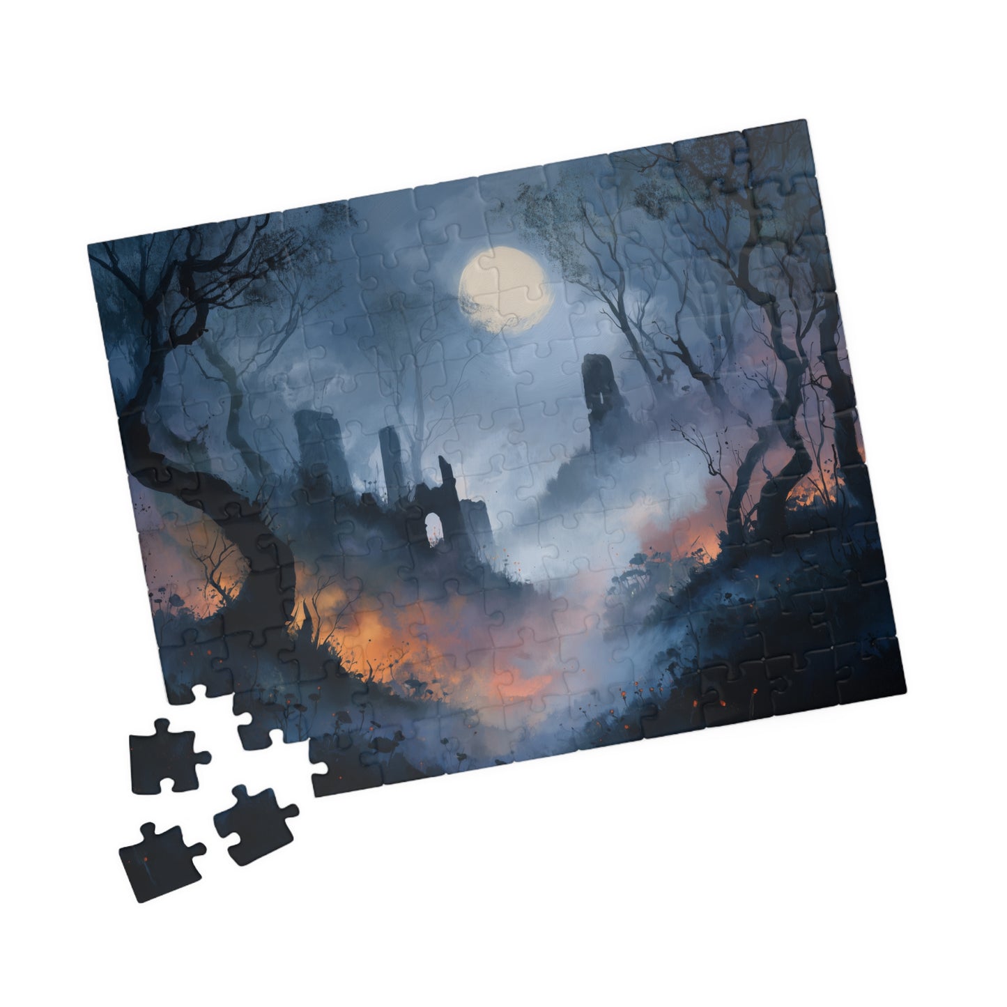Twilight Among the Ruins, Whispers Beneath the Moon (Jigsaw Puzzle)