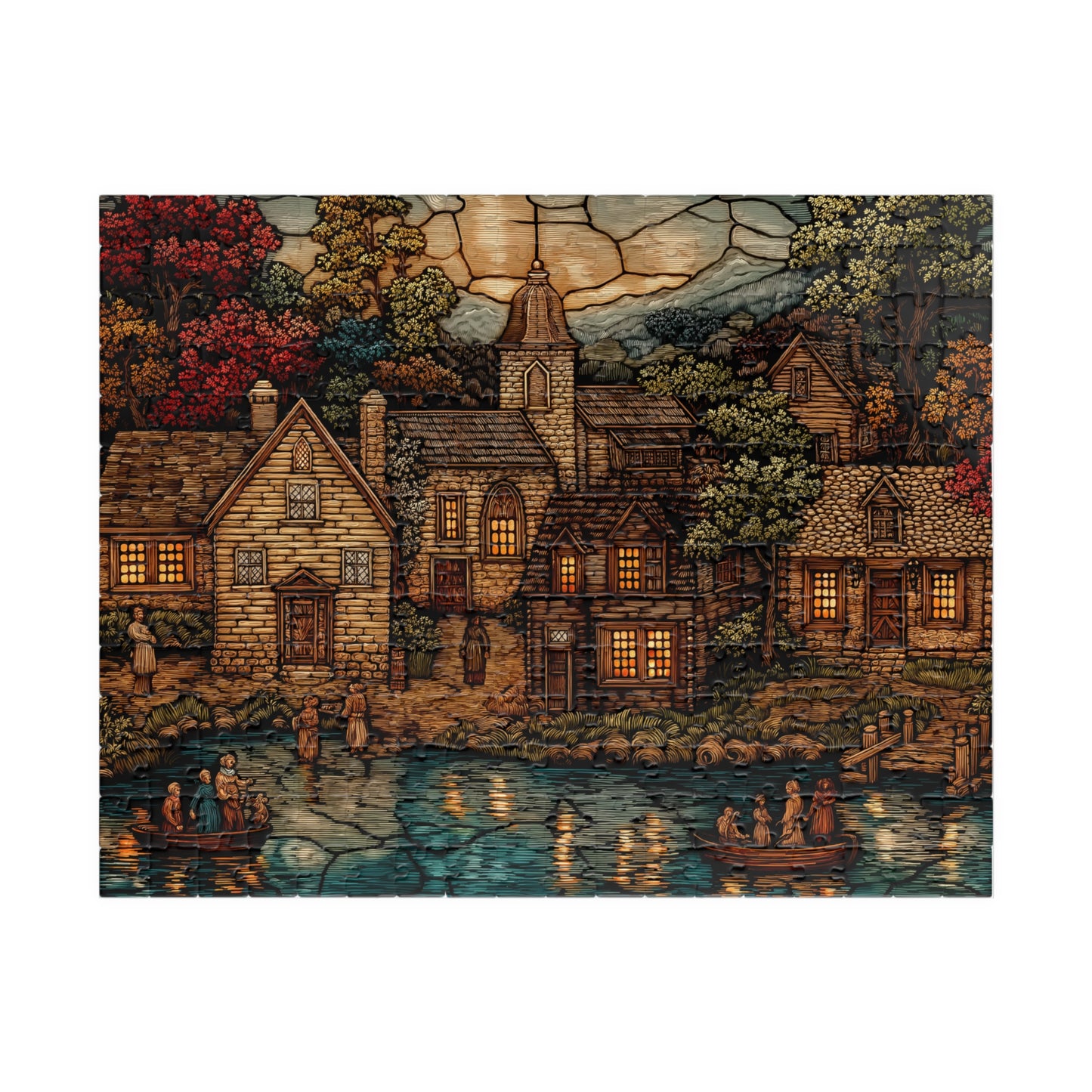 Evening in the New World, Colonial Landscape (Jigsaw Puzzle)