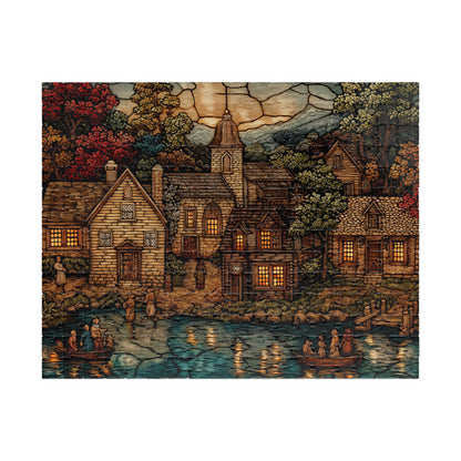 Evening in the New World, Colonial Landscape (Jigsaw Puzzle)