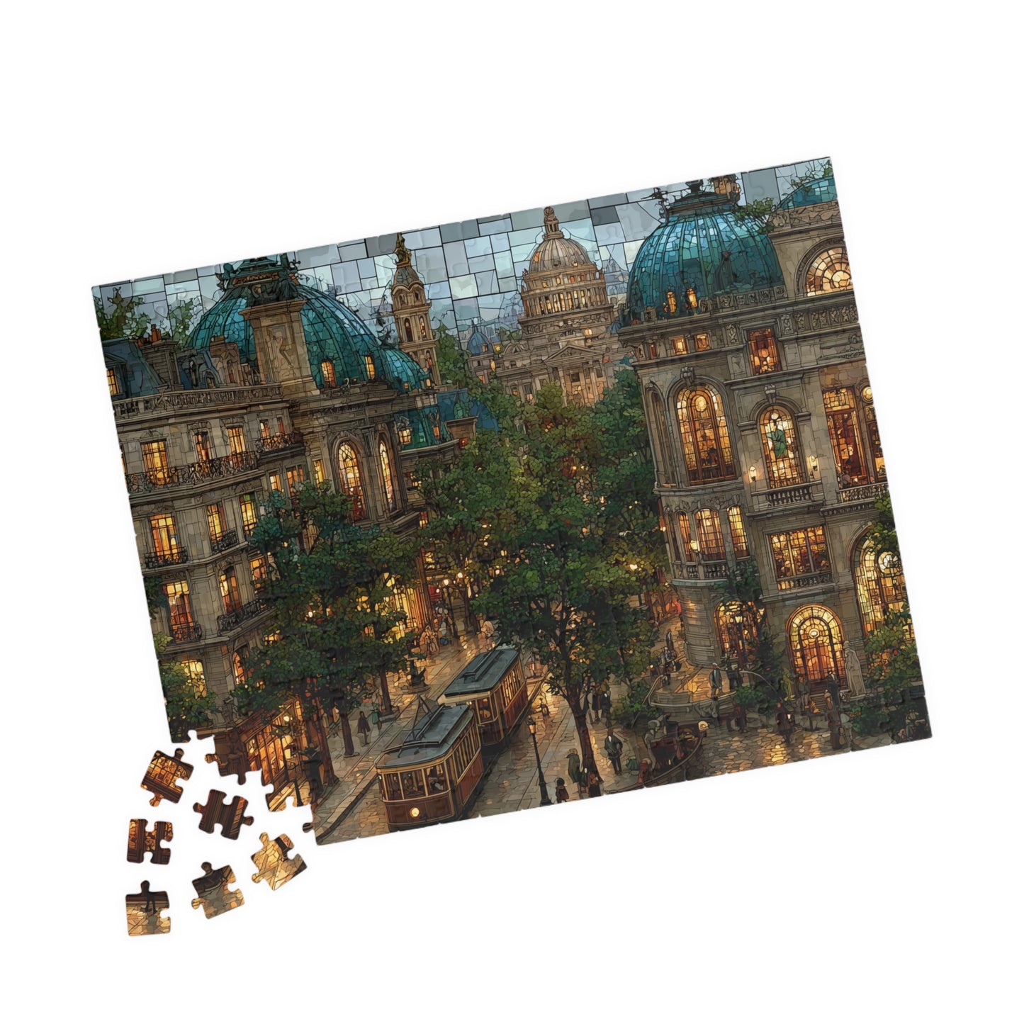 Reflections of a Golden Hour, French Landscape (Jigsaw Puzzle)