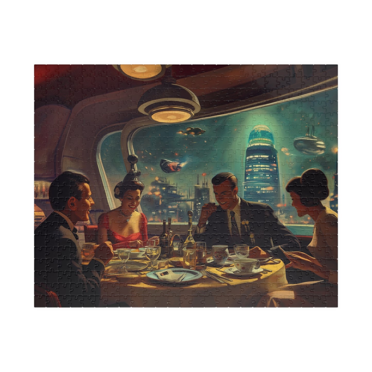 Nostalgic Tomorrow, Dinner in Space (Jigsaw Puzzle)