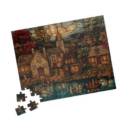Evening in the New World, Colonial Landscape (Jigsaw Puzzle)