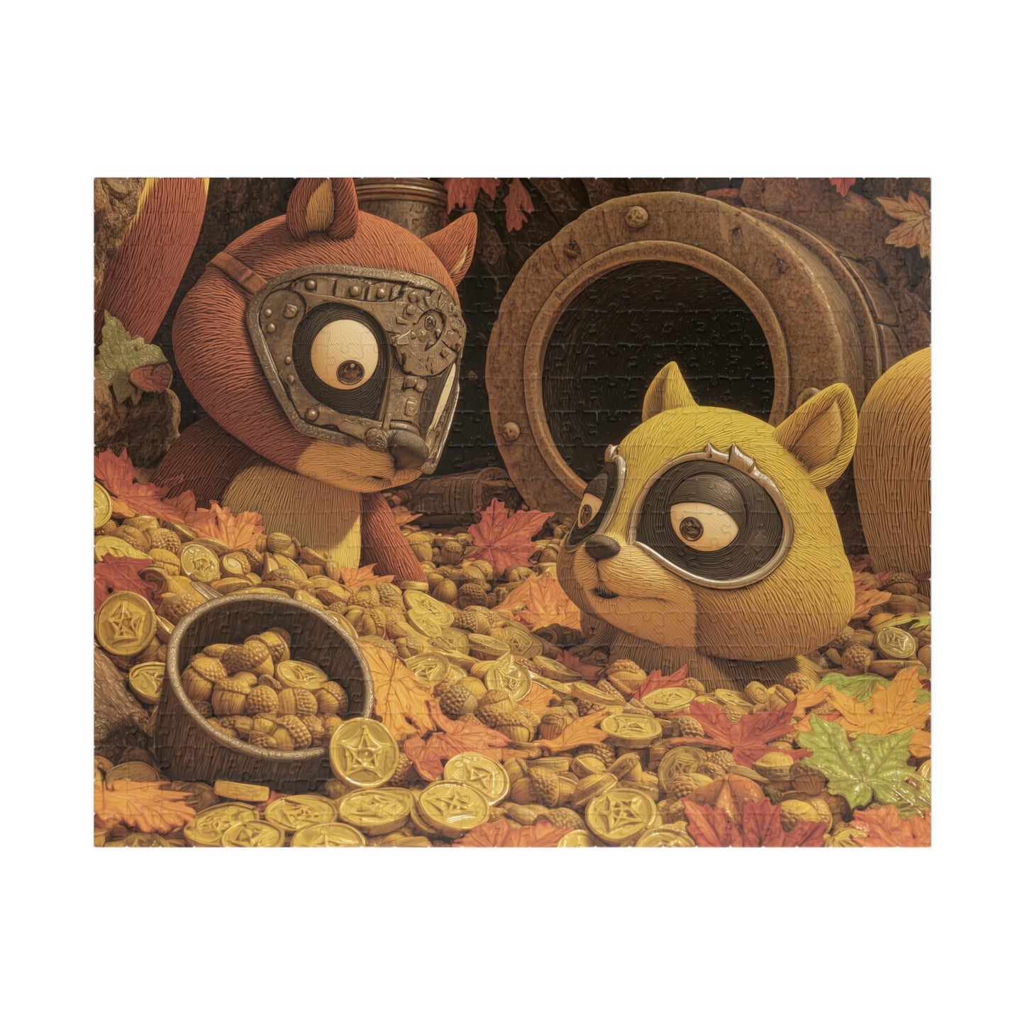 Scavenging For Winter, The Great Acorn Heist (Jigsaw Puzzle)