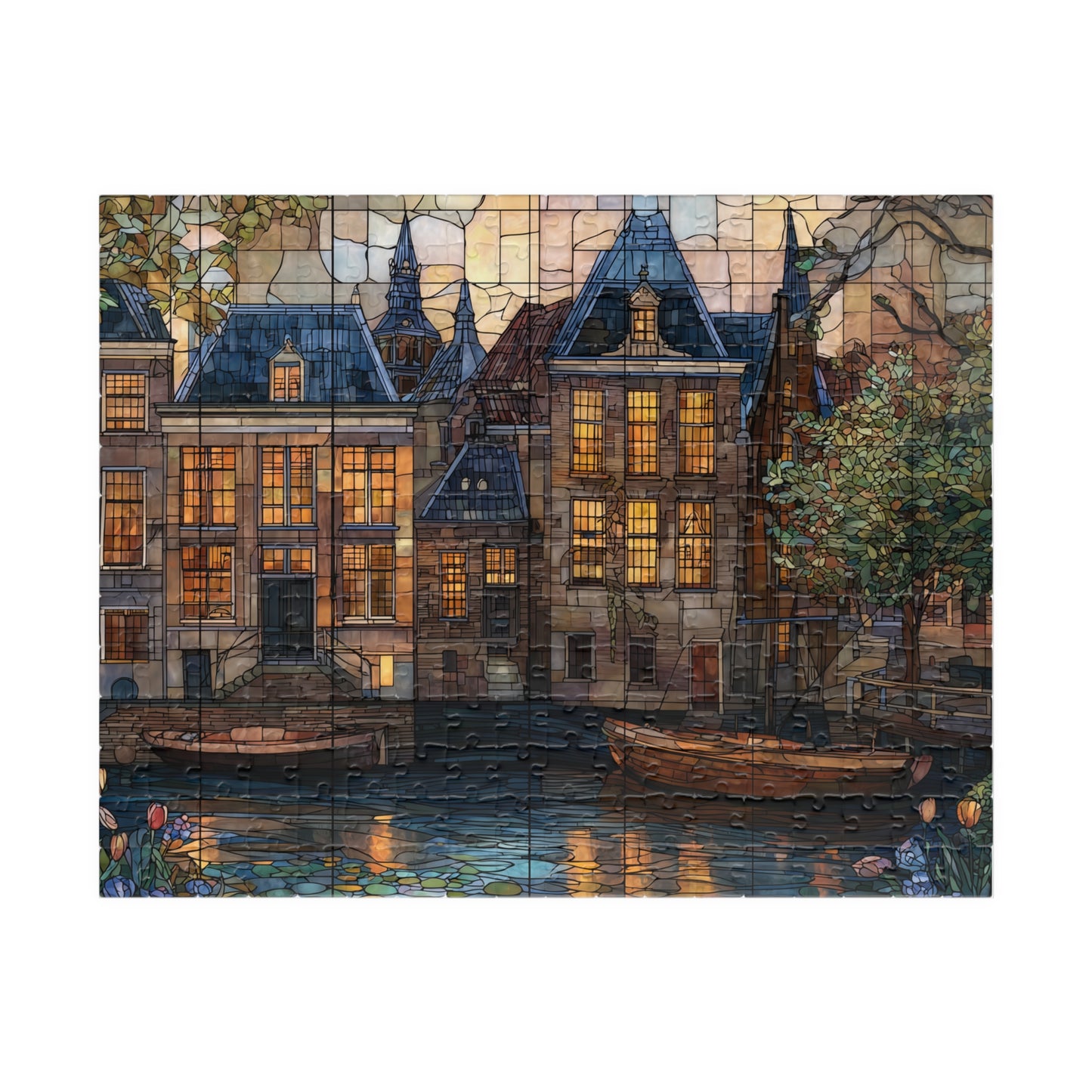Canal at Dusk, Dutch Dreams (Jigsaw Puzzle)