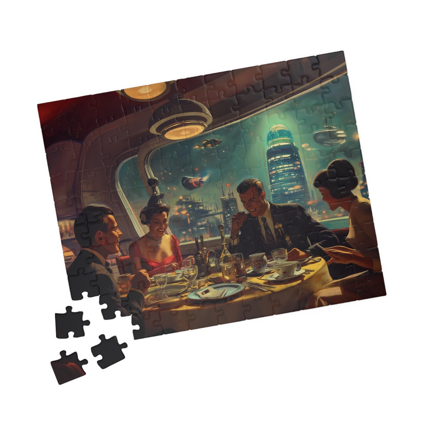 Nostalgic Tomorrow, Dinner in Space (Jigsaw Puzzle)