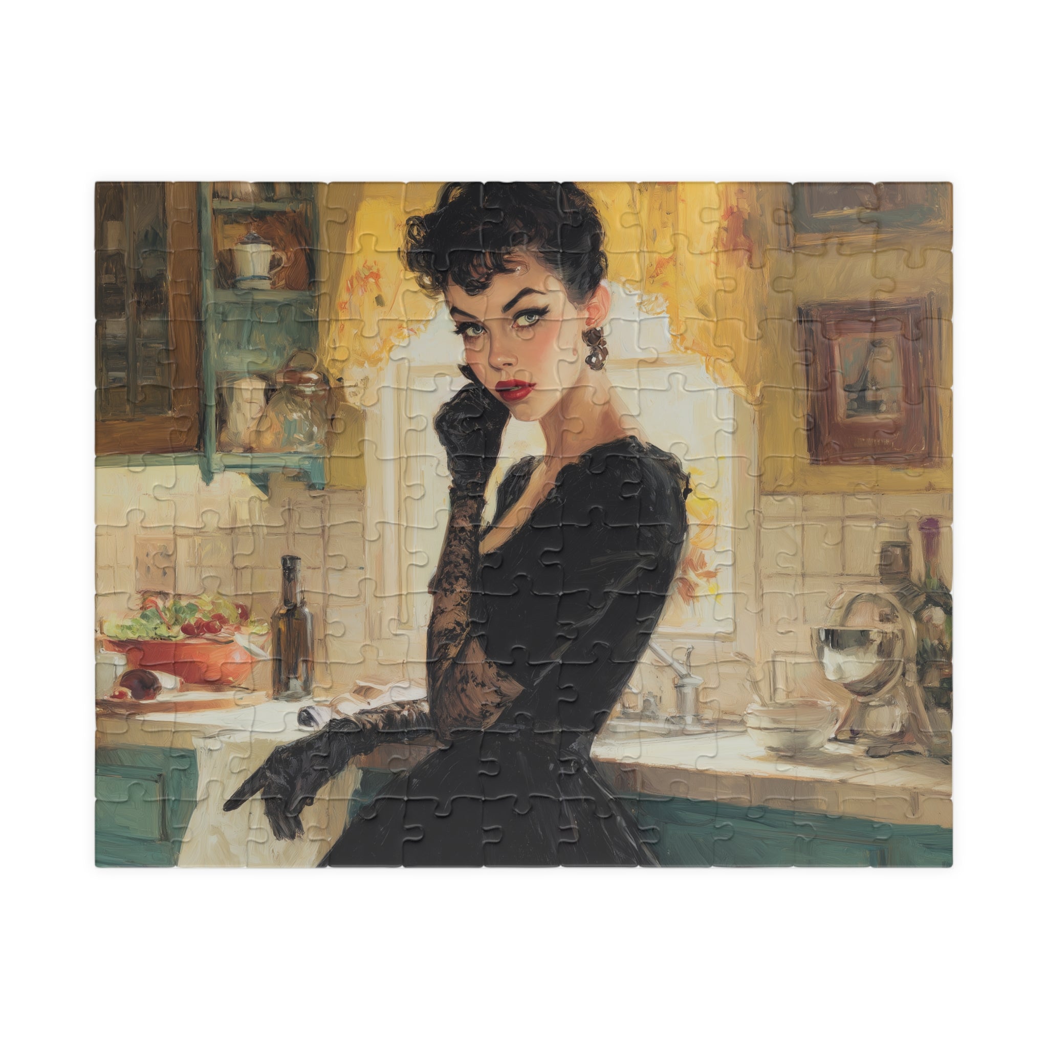 The Gothic Homemaker's Secret, Domestic Noir Elegance (Jigsaw Puzzle ...