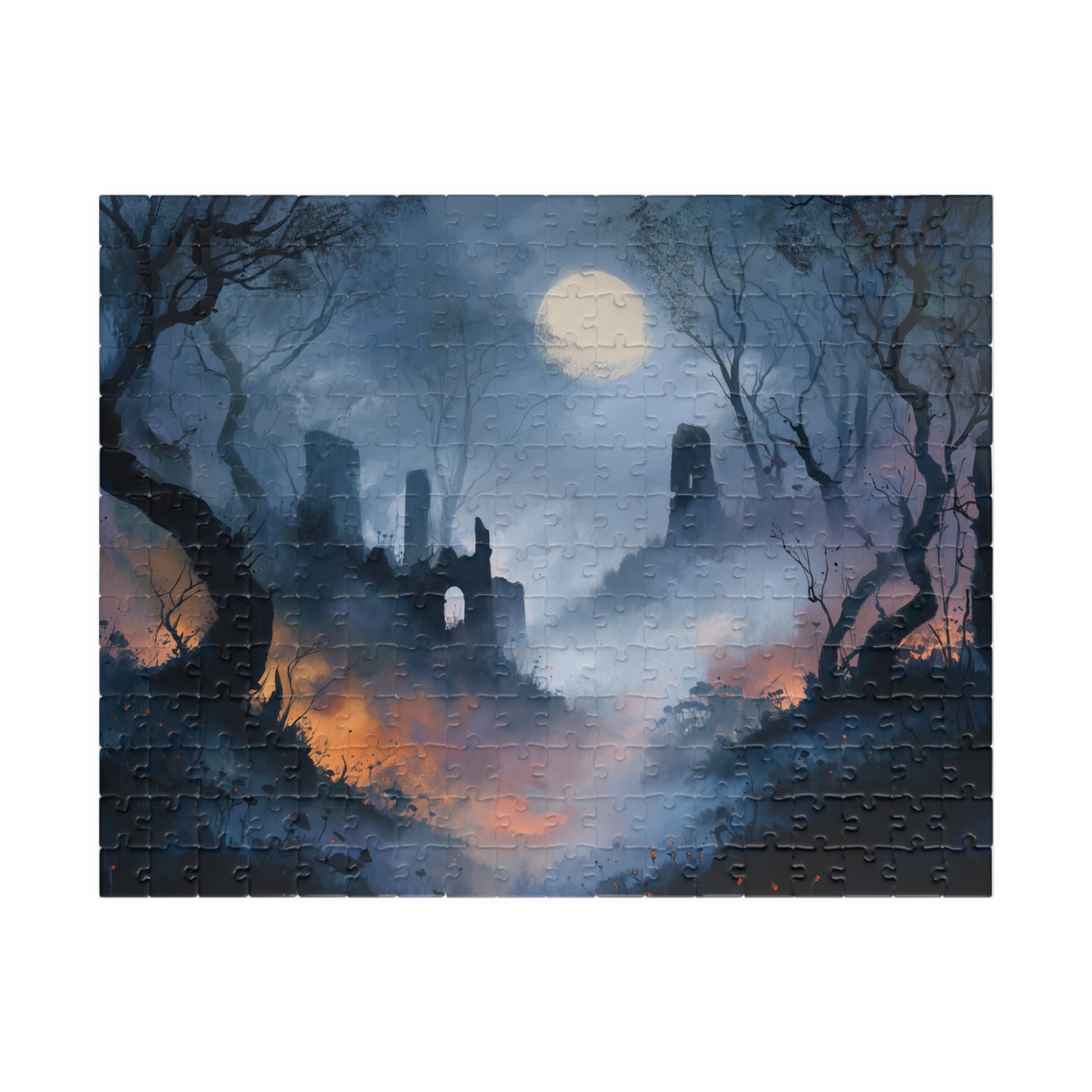 Twilight Among the Ruins, Whispers Beneath the Moon (Jigsaw Puzzle)