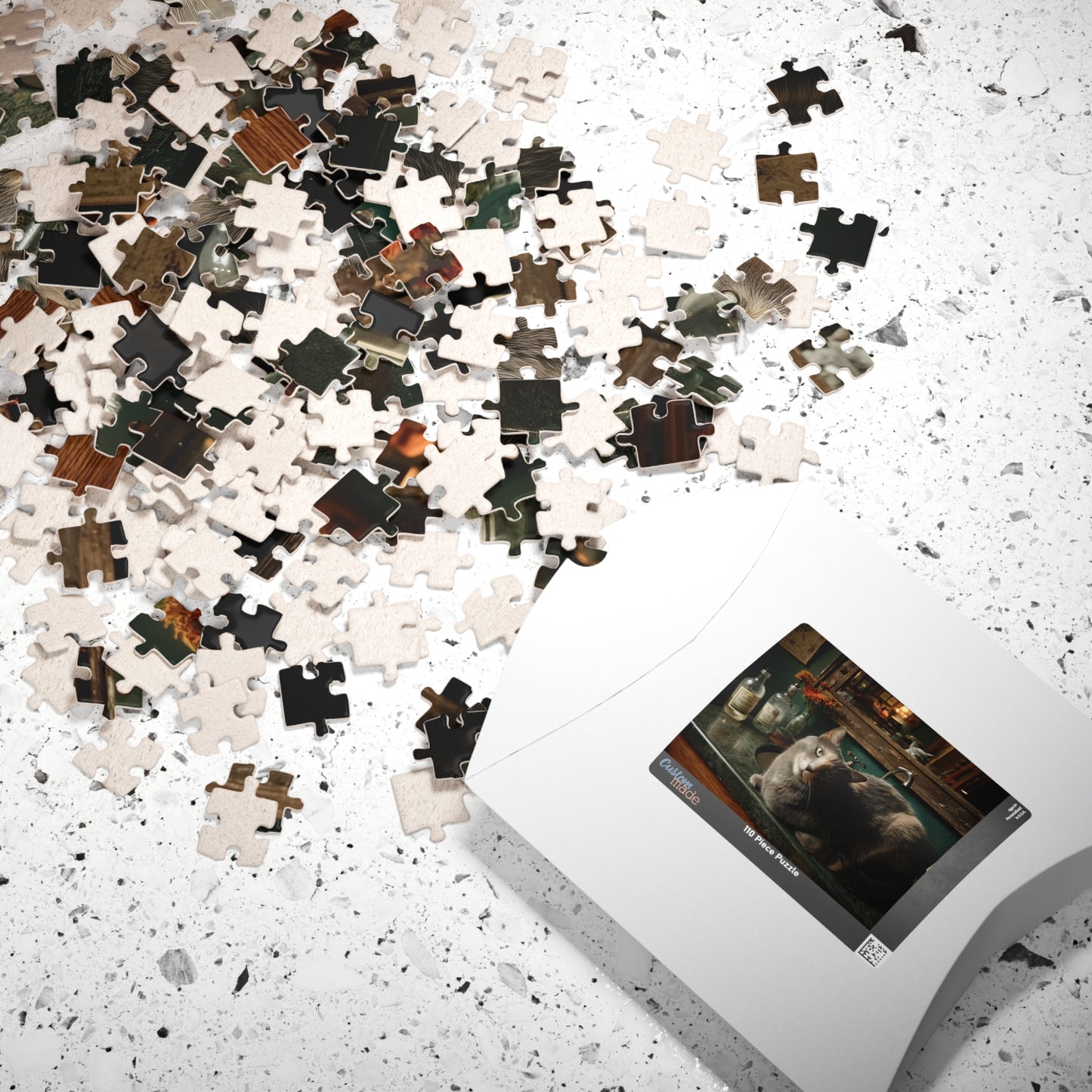 Reflections of a Feline King, The Sink's Resident Sovereign (Jigsaw Puzzle)