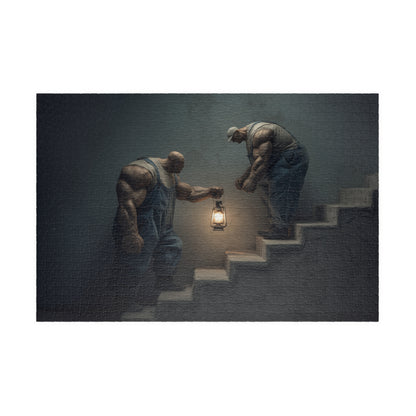 2 Men... 1 Light, The Delicate Burden (Jigsaw Puzzle)